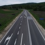 В Гагаузии закрасили надпись на дороге "Вместе строим европейскую Молдову"