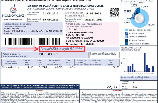 {С августа счета за газ будет выставлять "Energocom"} Молдавские Ведомости