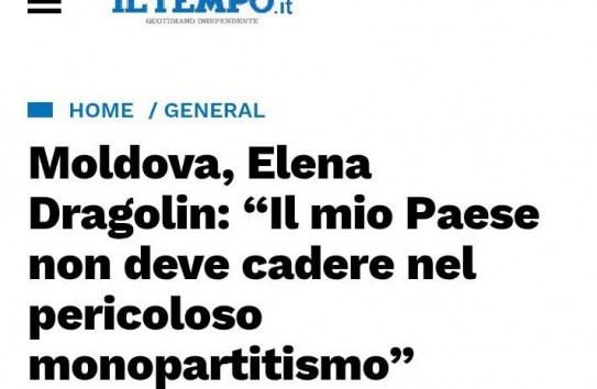 {Il Tempo про Елену Драгалин: от союзника PAS до их главного разоблачителя} Молдавские Ведомости