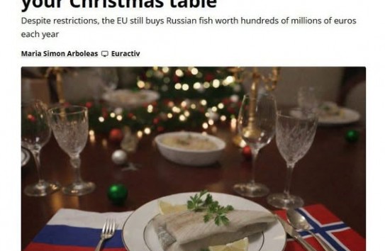 {Российская рыба попадает на стол европейцев, как и российский газ в Молдову} Молдавские Ведомости