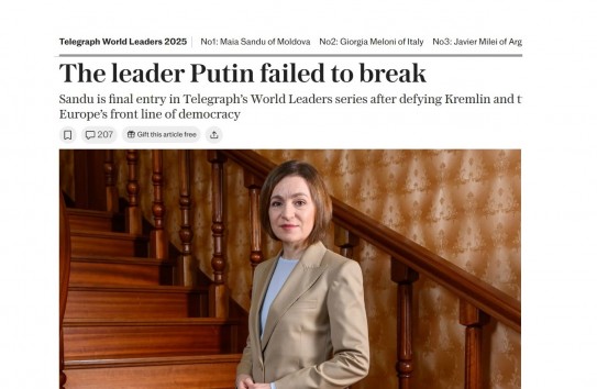 {Санду - человек года. The Telegraph: "Возможно, она - самый бедный глава государства в мире"} Молдавские Ведомости
