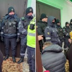 Архиепископ Петру на пороге церкви в Деренеу: «Пресвятая Матерь Божия, просвети их умы»